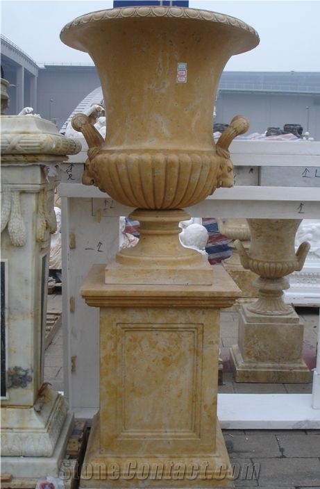 Brown Limestone Planter Pots Planter Vases Flower Pots Flower Vases