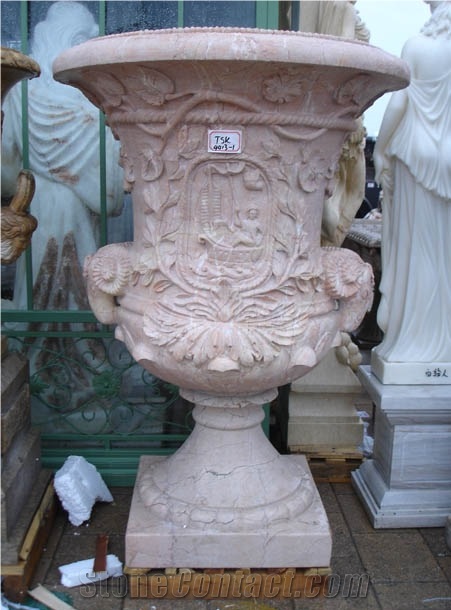 Flower Pots White Marble Planter Pots