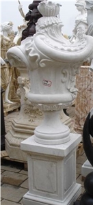 Flower Pots White Marble Planter Pots