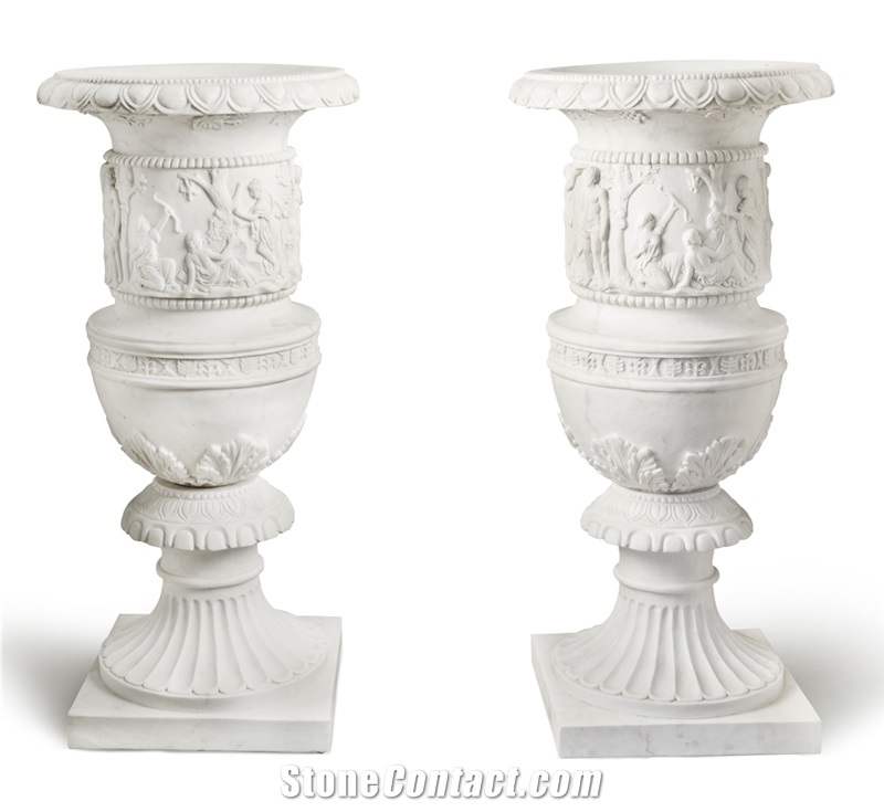 Limestone Flowerpots, Yellow Limestone Pots