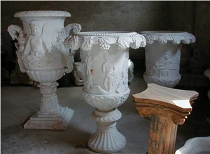 Limestone Flowerpots, Yellow Limestone Pots