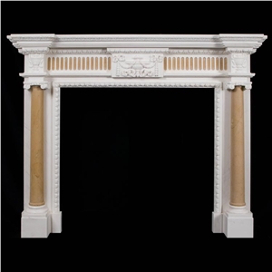 Limnias White Marble Fireplace White Marble Fireplace Mantel
