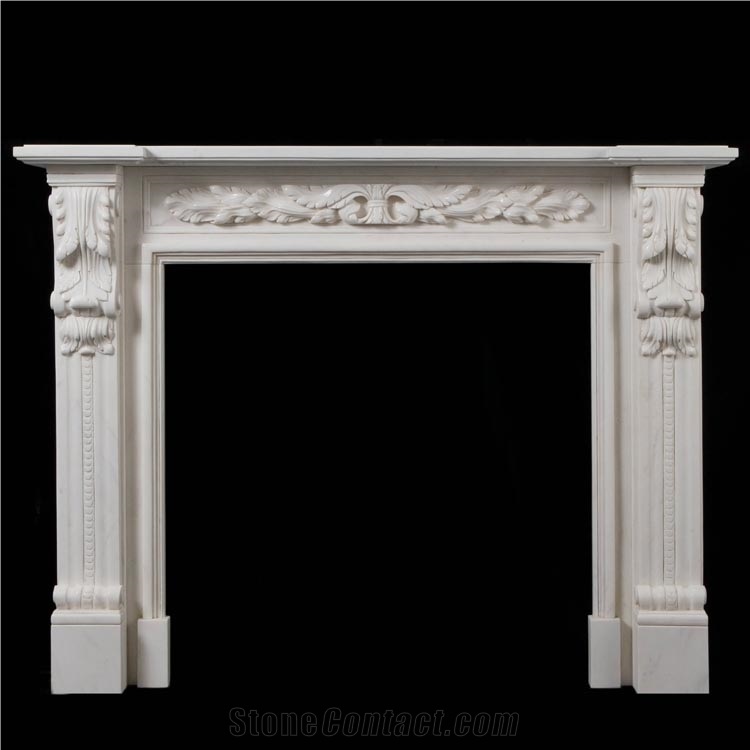 Limnias White Marble Fireplace White Marble Fireplace Mantel