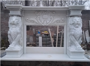 Mantel Fireplace Moden Style Fireplace /Fireplace Surround White Marble Fireplace Lion Fireplace Mantel Fireplace Moden Style Fireplace /Fireplace Surround White Marble Fireplace Lion Fireplace