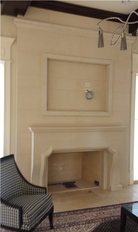 White Marble Fireplace Mantel Sculptured Fireplace