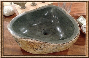 Gray River Stone Wash Basin