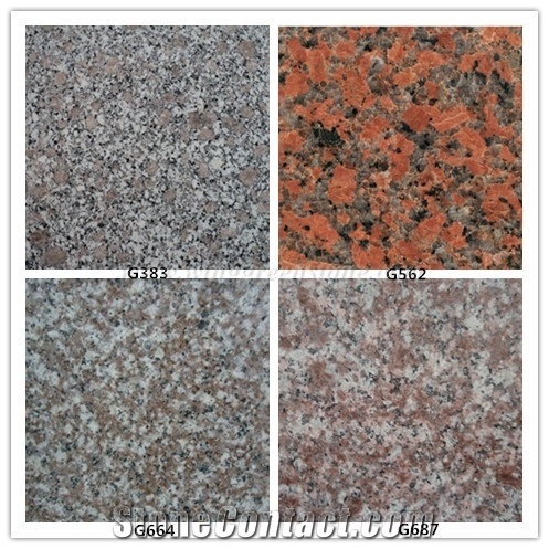 China G383 Wave Flower Red Granite Slabs & Tiles, China Pink Granite