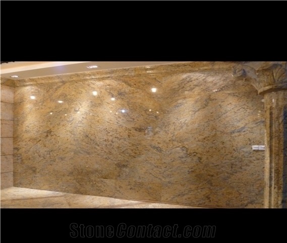 Diamond Like Flowers Granite Tiles & Slabs, China Yellow Granite