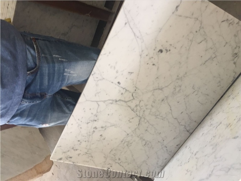 High Polshed Bianco Carrara White Countertops & Vanity Tops