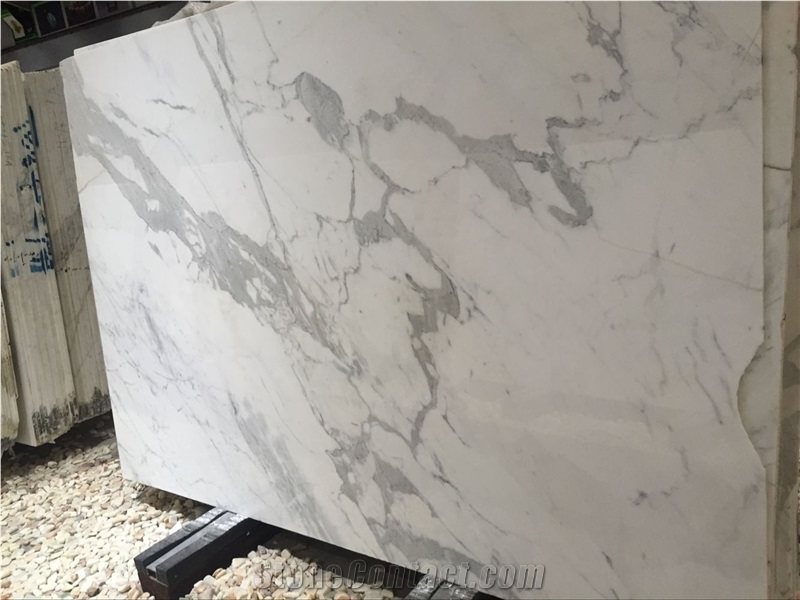 Statuario White Marble Floor Tiles, Snowflake White, Italy White Marble