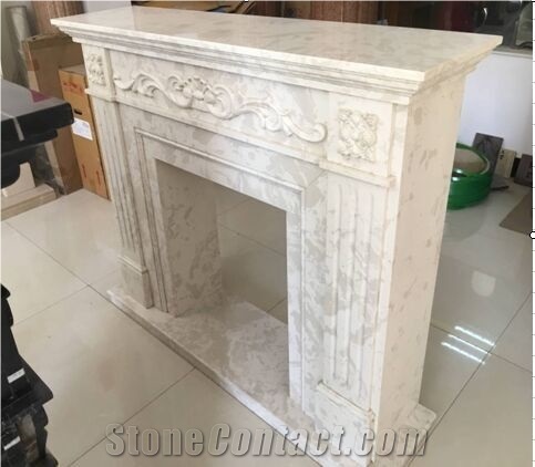 Modern Style Fireplace, Popular Sculptured Fireplace Made in China