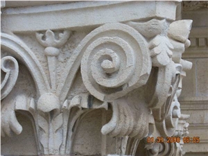 Indiana Buff Limestone Carved Column Tops