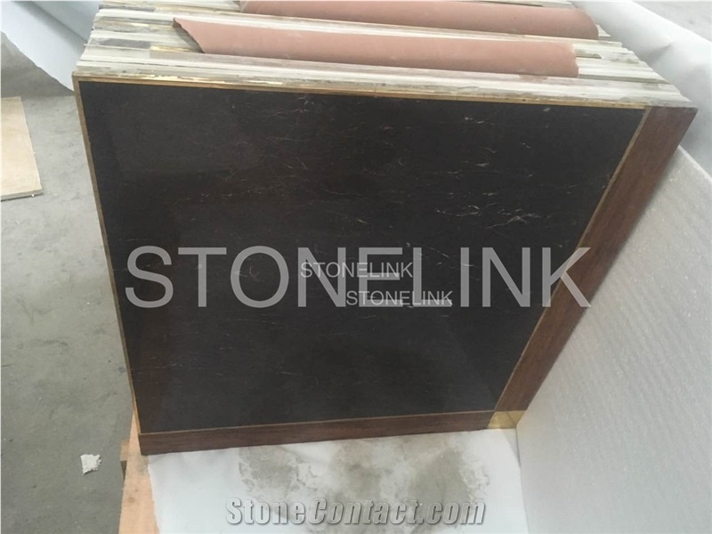 China St Laurent Cut to Size, Saint Laurent Tile with Copper, Brown Marble