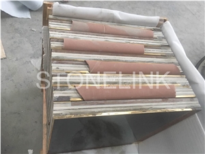 China St Laurent Cut to Size, Saint Laurent Tile with Copper, Brown Marble