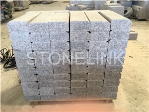 Flamed G687 Granite Kerb Stone, Peach Blossom Red Granite, Taohua Red Granite Curbstone
