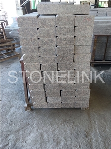 Flamed G687 Granite Kerb Stone, Peach Blossom Red Granite, Taohua Red Granite Curbstone