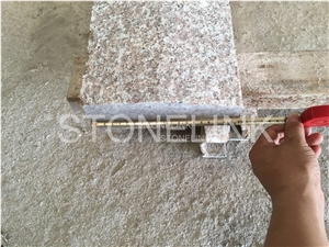 G687 Granite Curbs, Gutian Peach Red Granite Kerbstone