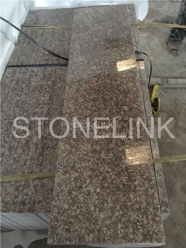 G687 Granite Steps & Riser,Gutian Taohua Hong Stair Treads