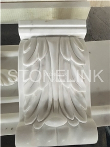 Handcarve Volakas White Fireplace Mantelm White Marble Fireplace Surround, Natural Stone Fireplace Hearth