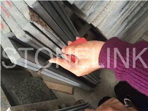 Honed Door Steps, Mongo Black Basalt Staircase, China Pure Black Basalt Stairs