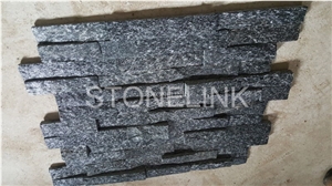 Split Face Culture Stone, Black Culture Stone Stacked Stone Veneer, Corner Stone