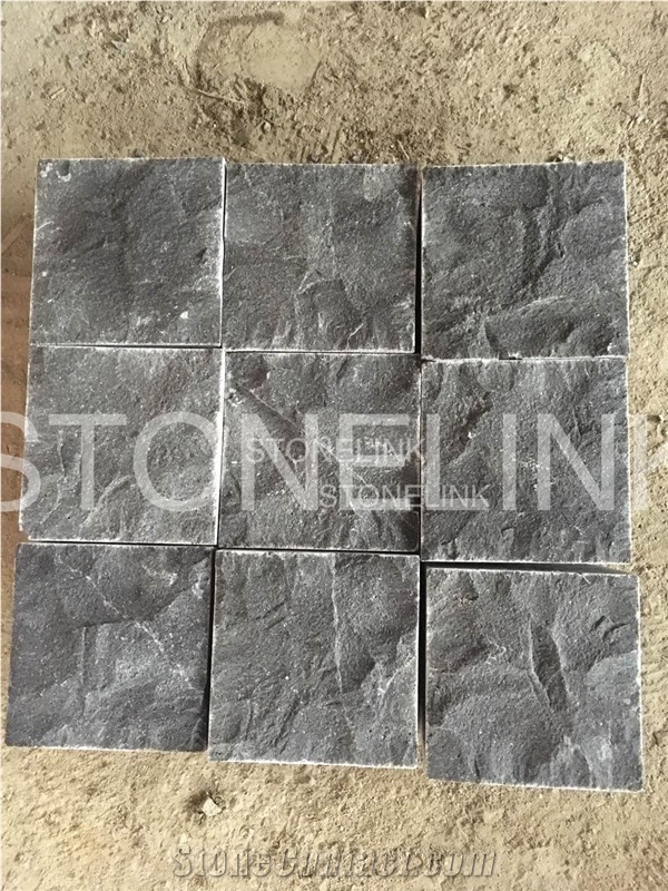 Zhangpu Black Basalt Cobble Stones, Country Road Pavers, Walkway Pavers, Natural Split Cube Stones