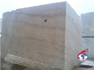 Cream and White Travertine Blocks, Iran White Travertine