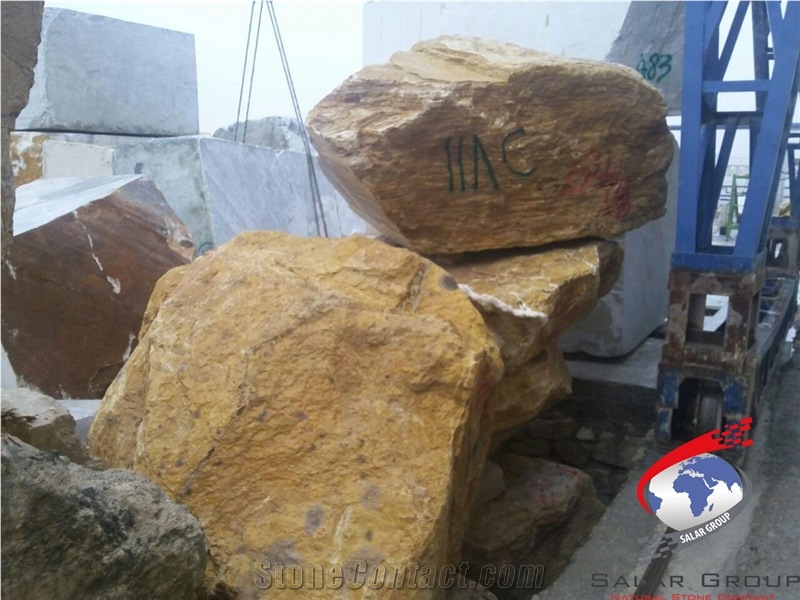 Yellow Travertine Block