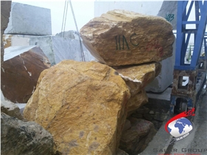 Yellow Travertine Block