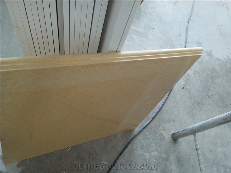 Custom Design Kitchen Countertop Quartz Stone Beige