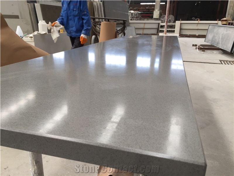 Heat-Resistance Grey Quartz Stone Quartz Crystal Countertops