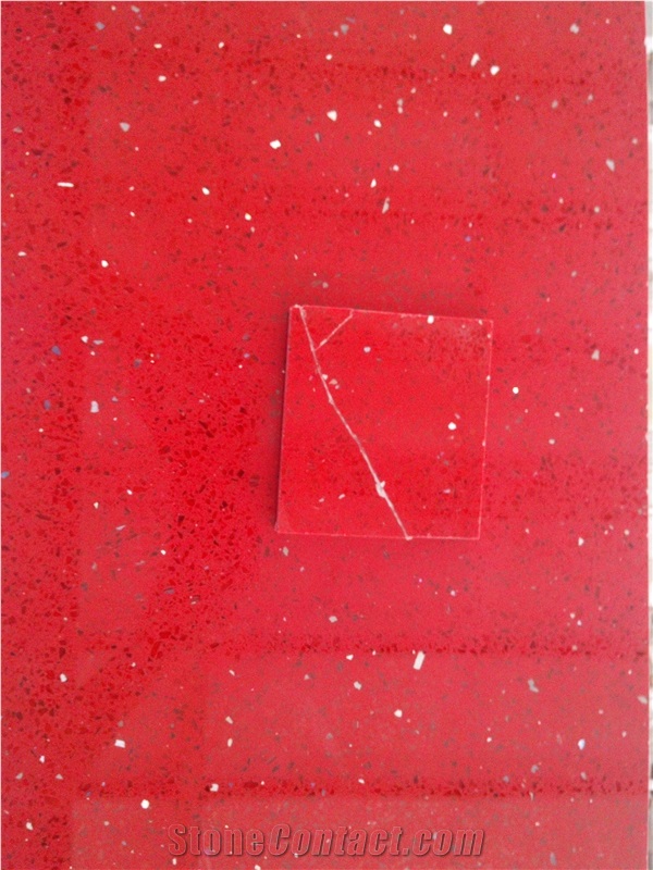 Perfab Red Quartz Stone Countertops for Kitchen,Kitchen Worktop