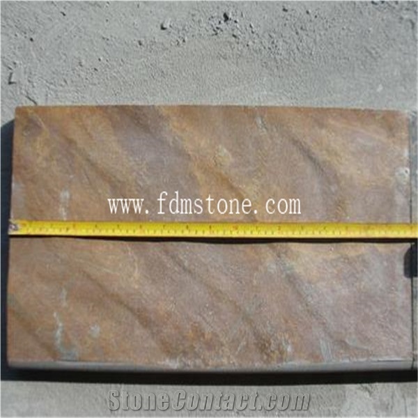 30*30cm High Quality Natural Multicolor Rusty Slate Swimming Pool Coping Stones