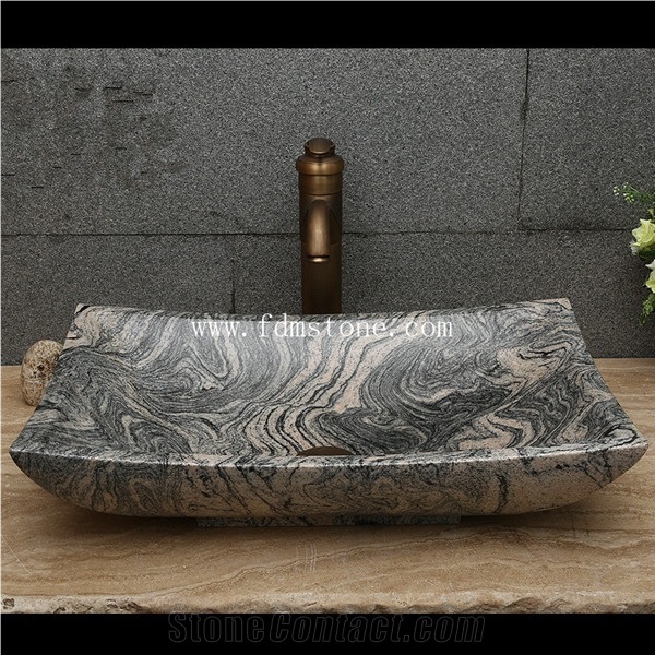 Absolute Black Brushed Natural Stone Oval Sink,Hotel Toilet Project Use,Handwash Basin Stone