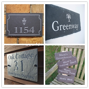 Black Slate Chalk Board with Wood Frame