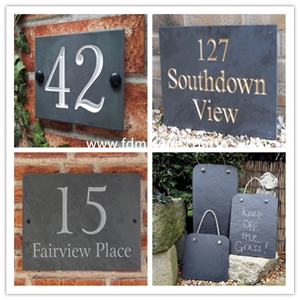 Black Slate Chalk Board with Wood Frame