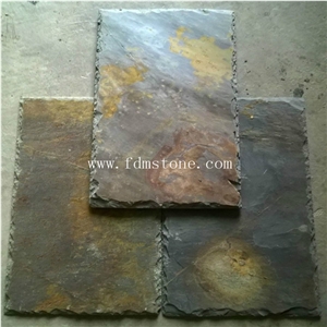 Brown Culture Stone Tile Cheap Slate Roofing Fish Scale Shape Roof Tiles