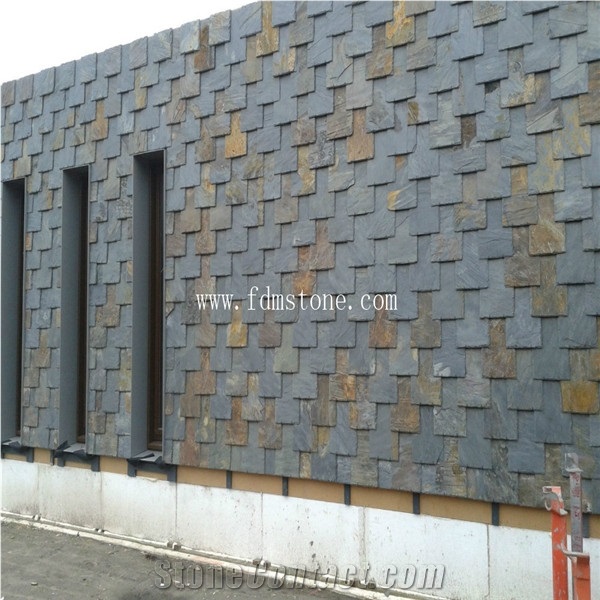 Cheap and Natural Chinese Rustic Slate Roof Tiles Square Roof Covering and Coating
