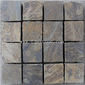 Cheap Flagstone Black Color Natural Outdoor Slate Stepping Stones, Slate Walkway Patterns Paving Stone