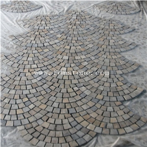 Cheap Flagstone Black Color Natural Outdoor Slate Stepping Stones, Slate Walkway Patterns Paving Stone
