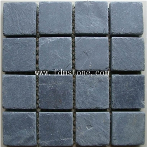 Cheap Flagstone Black Color Natural Outdoor Slate Stepping Stones, Slate Walkway Patterns Paving Stone