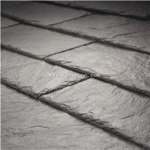 Jiangxi Building Stones Material Black Slate Square Roofing Tiles