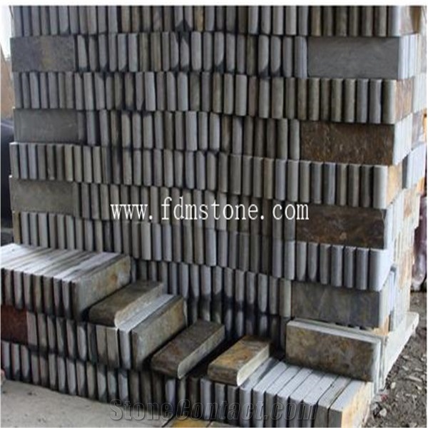 Jiujiang Rusty Slate Tile Building Materials Stone Treads Staricase Stair Riser
