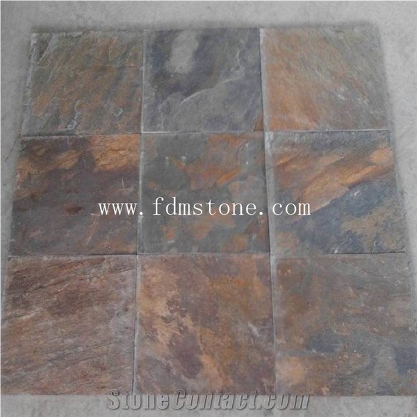 Made-In-China Natural Rusty Slate Paving Stone,Flooring Tiles