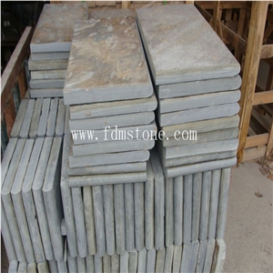 Natural Split Surface Rusty Stone Veneer Slate Non Slip Stair Treads