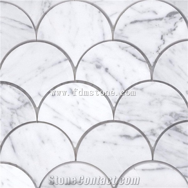 Red Marble Mosaic Walling Design Tiles