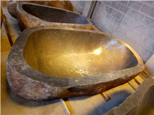 Natural Stone Bathtub, Grey Basalt Bathtubs