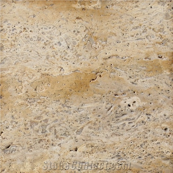 Beige Yellow Travertine Stone Covering Tiles Pattern