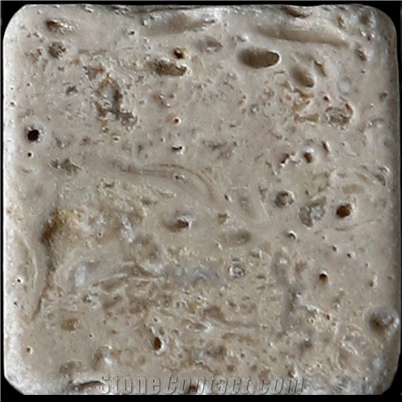 Beige Yellow Travertine Stone Covering Tiles Pattern