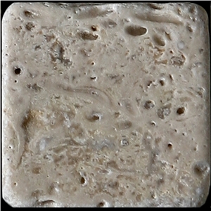 Beige Yellow Travertine Stone Covering Tiles Pattern